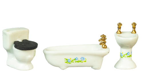 1/2" Scale Bathroom Set, 3pc