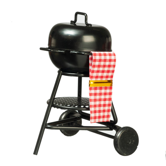 Round Charcoal Grill with Towel