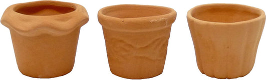 Clay Pots, 3pc Set