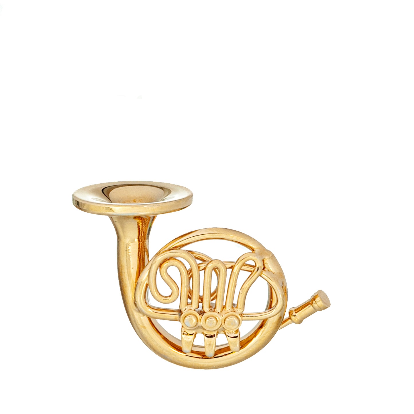 Brass Bass Horn with Case, 1-1/8"