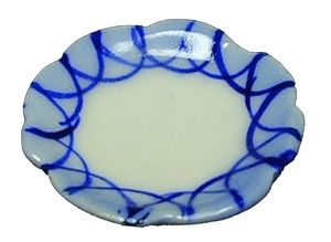 Blue Patterned Ceramic Plate