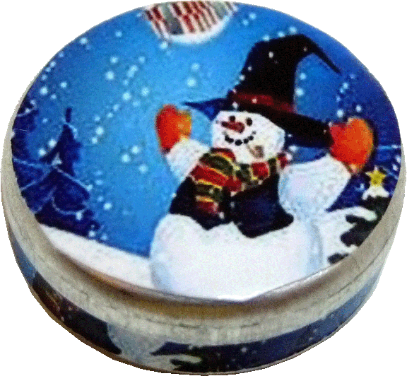 Snowman Tin, Empty