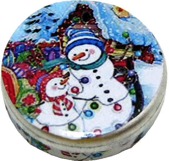 Snowmen Tin, Empty