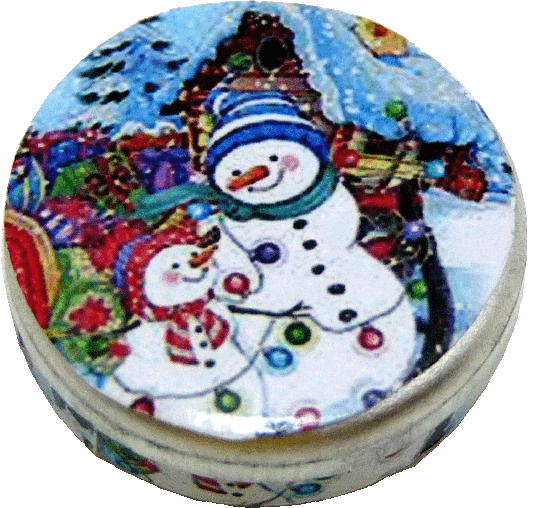 Snowmen Tin, Empty