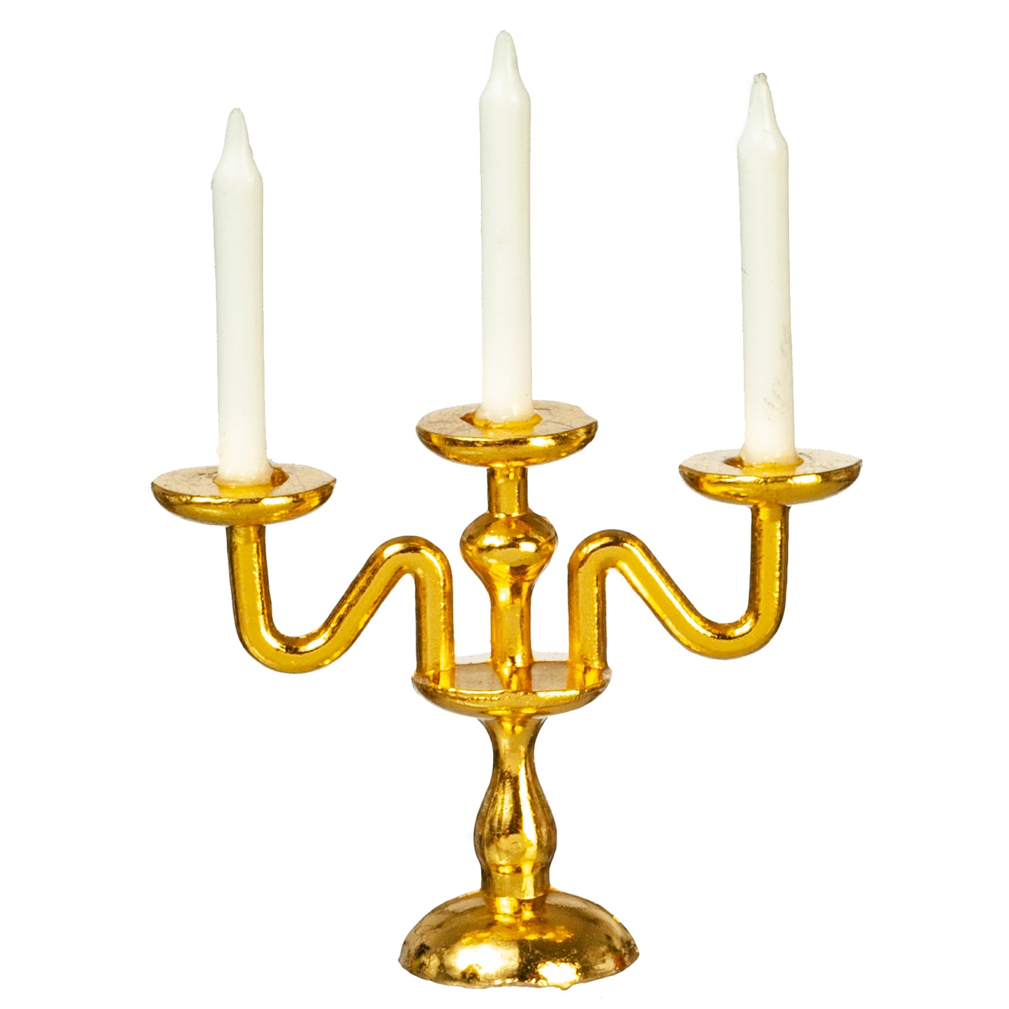 3-Arm Candelabra, Gold