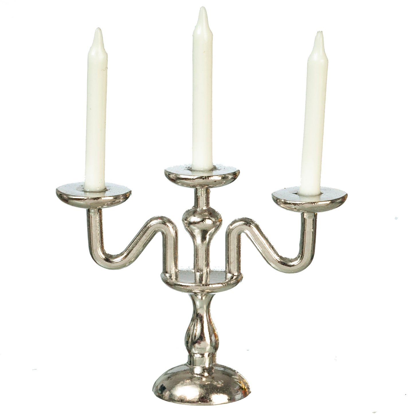 3-Arm Candelabra, Silver