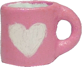 Pink Porcelain Heart Mug