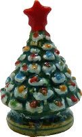 Ceramic Christmas Tree, Red Star