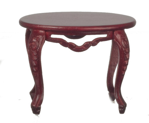 Fancy Victorian Oval Side Table, Mahogany