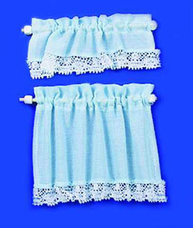 Curtains, Cottage Set, Blue