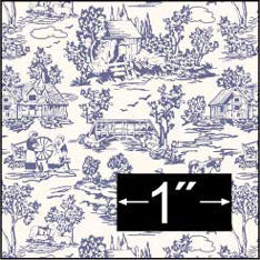 Campagne Toile Blue Wallpaper