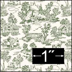 Campagne Toile Green Wallpaper