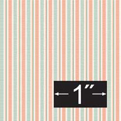 Grosgrain Peach Stripe Wallpaper