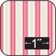 1/2" Scale Cherry Stripe Cotton Fabric