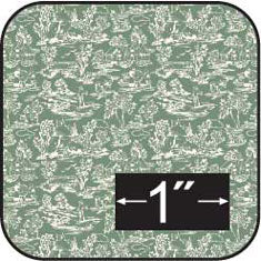 1/2" Scale Camp Green Reverse Cotton Fabric