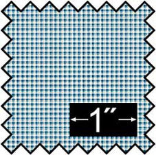 Checkers Blue Silk Fabric