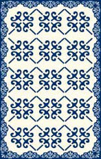 1/4" Scale Midnight Victoria Floorcloth