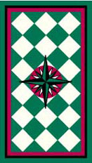 1/4" Scale Green Mariner Floorcloth