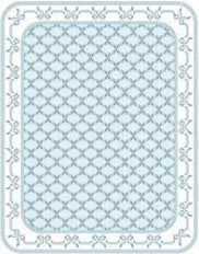 1/4" Scale Blue Bows Floorcloth