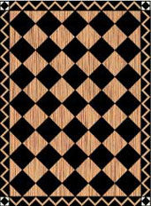 1/2" Scale Zig Zag Floorcloth