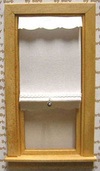 Designer Window White Shade, White Trim