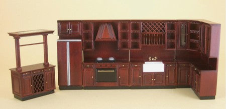 CRH079, French Provincial Kitchen Set, New Walnut, 6pc