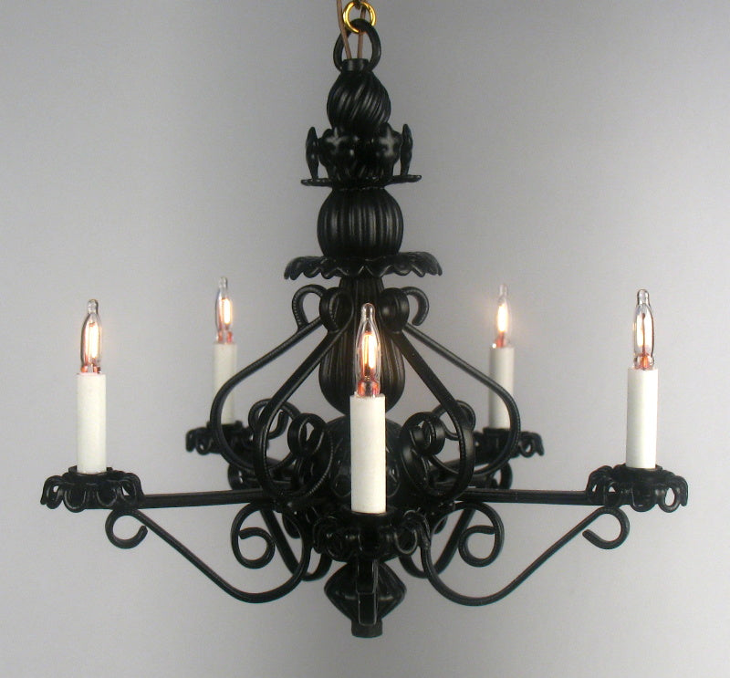 Bluette Chandelier, Black with no Crystals