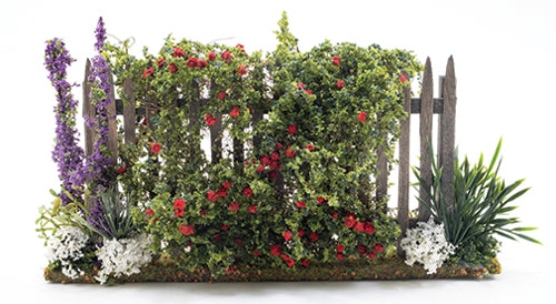 Fence with Roses and other Florals