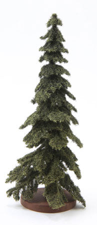 Spruce Tree on Disc Base, 6 Inch Tall, Green