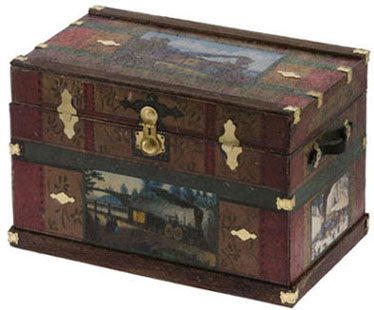 Lithograph Wooden Trunk Kit, Steam Train