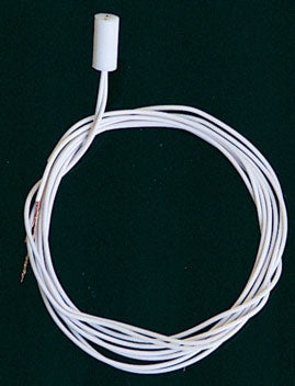 Candle Socket, 3/16", 12" White Wire