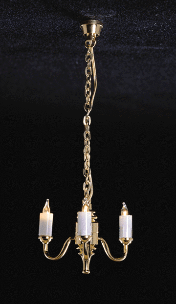 3-Arm Colonial Chandelier