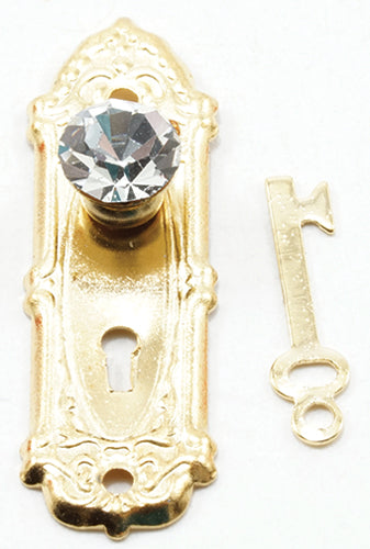 Crystal Opryland Knob & Key, Brass