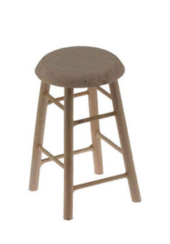 Unfinished Bar Stool, 2 inches