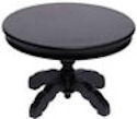 Round Pedestal Table, Black