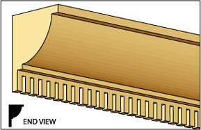 Dentil Molding, 15/32 x 5/16 x 24