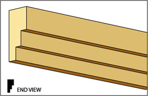 Cornice, 1/4" x 3/16 x 24"