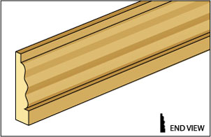 Door & Window Trim, 3/8" X 3/4", 3-Step