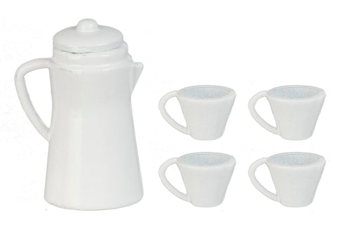 Coffee Set, 5pc, White