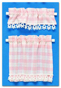 Cafe Curtains, Blue Plaid