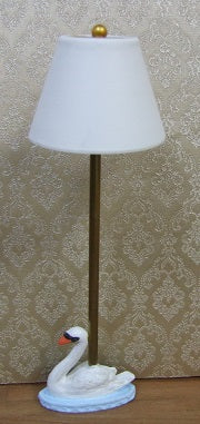 Swan Floor Lamp, Handpainted