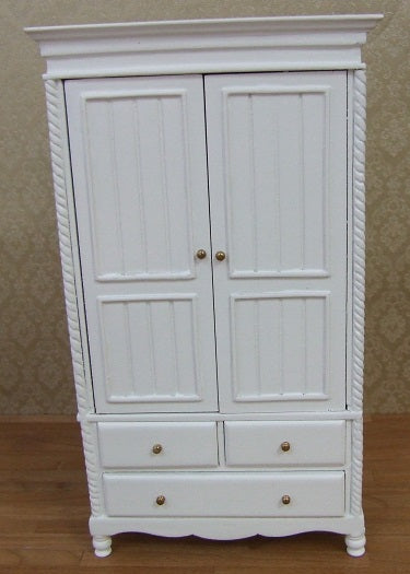 Cottage Style Wardrobe, White