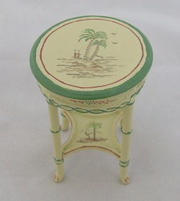 Round End Table, Hanpainted