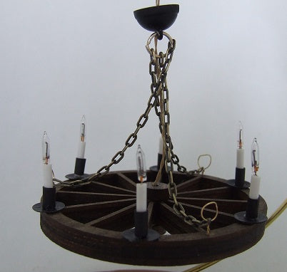 Wagon Wheel Chandelier, 6 Light