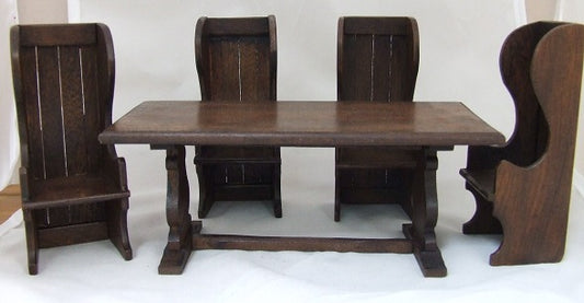 Tudor Rectangle Table & 4 Chairs