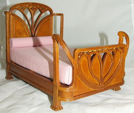 Art Nouveau Bed, Walnut