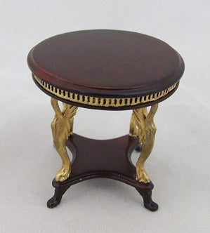 Uptown Deco Coffee Table, Mahogany & Gold