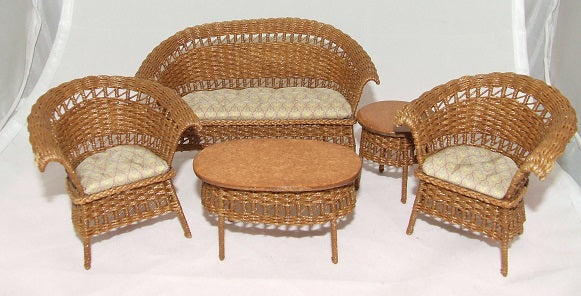 Wicker Patio Set, 5pc