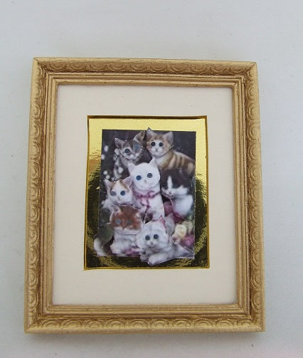 Framed Print, 3D Cats