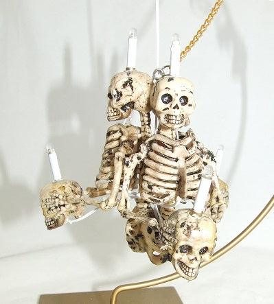 3-Arm Skeleton Chandelier, Electric